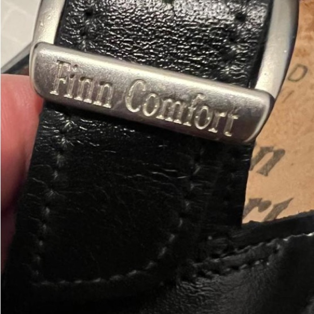 Finn Comfort Andros Black Leather Soft Footbed - Picture 9 of 10